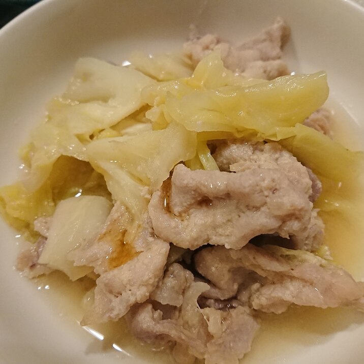 豚肉とキャベツのみそ蒸し煮（レンジ使用）